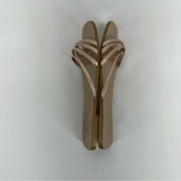 RAYE size 6 Champagne Gold Leather Slide Sandals - Picture 5 of 14